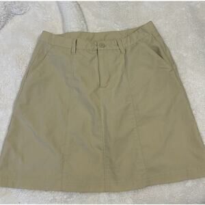 Patagonia Women’s Utility Cargo Pocket Tan Skirt Knee Length Nylon Size 6‎